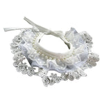 Firework Pattern White Lace Pet Collar - GreenFur