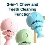 Fish Bone - Shaped TPR Dog Chew Toy Durable Teething Toy for Small Dogs - GreenFur