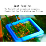 Fish Feeding Ring Floating Food Feeder Circle with Suction Cup - GreenFur