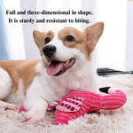 Flamingo Plush Dog Toy Squeaky Chew Toy for Dogs - GreenFur