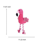 Flamingo Plush Dog Toy Squeaky Chew Toy for Dogs - GreenFur