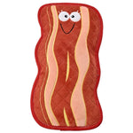 Flat Breakfast Series Bacon Style Chew - Resistant Plush Dog Toy - GreenFur