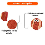 Flat Breakfast Series Bacon Style Chew - Resistant Plush Dog Toy - GreenFur