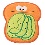 Flat Breakfast Series Sandwich Style Chew - Resistant Plush Dog Toy - GreenFur