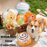 Flat Breakfast Series Sandwich Style Chew - Resistant Plush Dog Toy - GreenFur