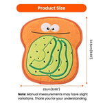 Flat Breakfast Series Sandwich Style Chew - Resistant Plush Dog Toy - GreenFur
