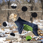 Fleece Lined Pet Jacket for Dog Winter Coat Warm Cotton Apparel - GreenFur