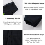 Fleece Lined Pet Jacket for Dog Winter Coat Warm Cotton Apparel - GreenFur