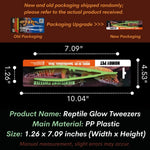 Flexible Glow - in - the - Dark Feeding Tongs for Reptiles Tortoises Lizards Frogs - GreenFur