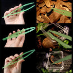 Flexible Glow - in - the - Dark Feeding Tongs for Reptiles Tortoises Lizards Frogs - GreenFur