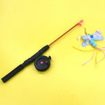 Flexible Interactive Pulley Telescopic Fishing Rod Cat Toy Teaser - GreenFur