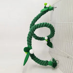 Flexible Parrot Climbing Rope with Wire Core Bird Cage Swing Toy - GreenFur