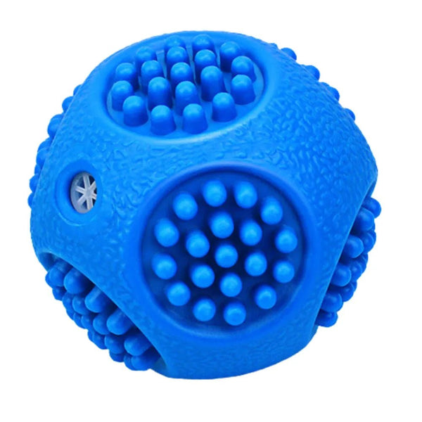 Floatable Squeaky Teething Bouncy TPR Dog Chew Toy Ball - GreenFur