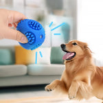 Floatable Squeaky Teething Bouncy TPR Dog Chew Toy Ball - GreenFur