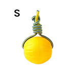 Floating Non - Toxic Sturdy and Soft Ball Dog Toy with Rope Handle - GreenFur