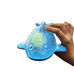 Floating Squeaky Shark Chew Toy for Dogs with Tennis Ball - GreenFur