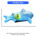 Floating Squeaky Shark Chew Toy for Dogs with Tennis Ball - GreenFur