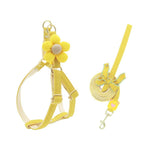 Floral Decorated Small Dog Leash and Harness Set - GreenFur
