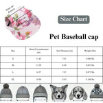Floral Dog Baseball Cap for Outdoor Sun Protection - GreenFur