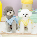 Floral Dresses with D - Ring and Bow Design for Dogs - GreenFur