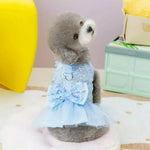 Floral Dresses with D - Ring and Bow Design for Dogs - GreenFur