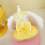 Floral Dresses with D - Ring and Bow Design for Dogs - GreenFur