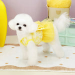 Floral Dresses with D - Ring and Bow Design for Dogs - GreenFur