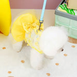 Floral Dresses with D - Ring and Bow Design for Dogs - GreenFur