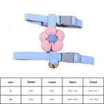 Floral Harness and Leash Set Outdoor Walking Vest for Cats - GreenFur