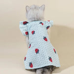 Floral Pet Dress and Hair Clip Set - GreenFur