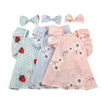 Floral Pet Dress and Hair Clip Set - GreenFur
