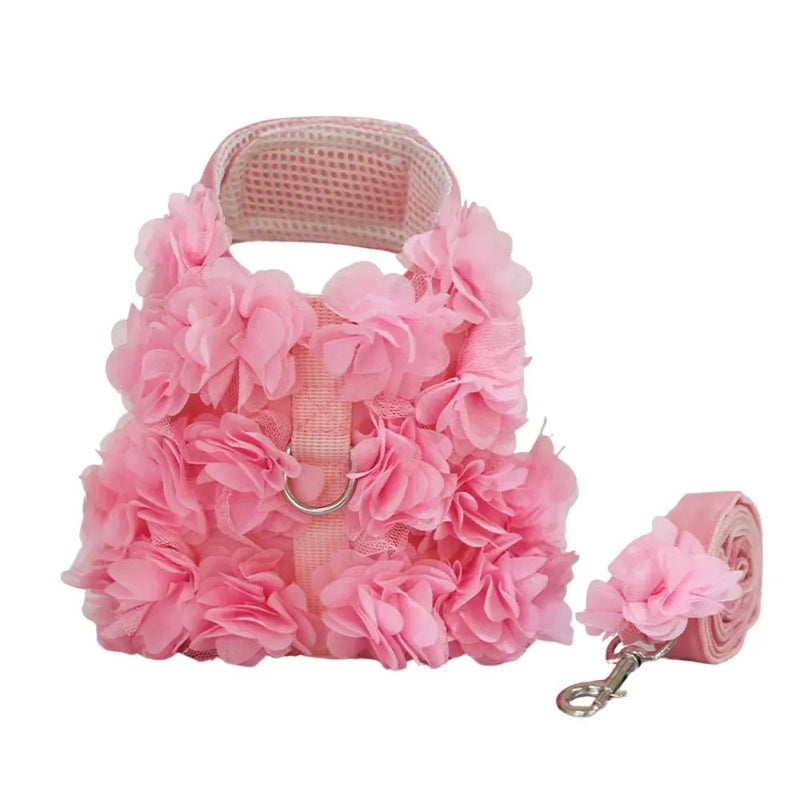 Floral Pet Harness with Leash Set - GreenFur