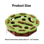 Flower Shape Felt Cat Puzzle Box Interactive Toy - GreenFur