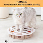 Flower Shape Felt Cat Puzzle Box Interactive Toy - GreenFur