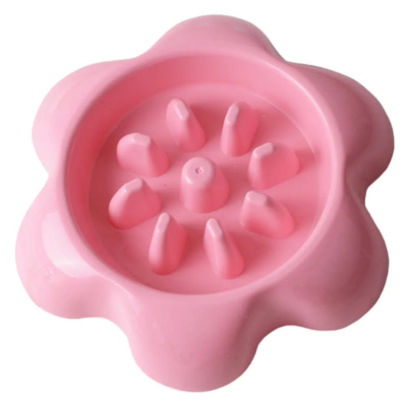 Flower Shape Pet Food Bowl Plastic Dog Bowl - GreenFur