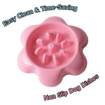 Flower Shape Pet Food Bowl Plastic Dog Bowl - GreenFur