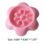 Flower Shape Pet Food Bowl Plastic Dog Bowl - GreenFur