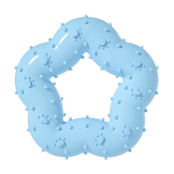 Flower - Shaped Durable TPR Dog Chew Toy with Chewing Protrusions - GreenFur