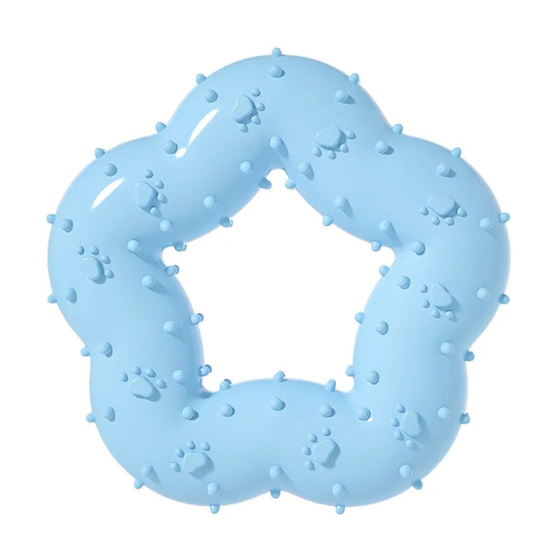 Flower - Shaped Durable TPR Dog Chew Toy with Chewing Protrusions - GreenFur