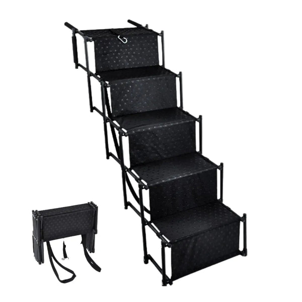 Foldable and Portable 5 Step Dog Ladder for Large Dogs - GreenFur