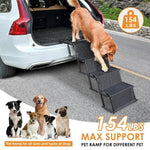 Foldable Car Pet Dog Stair with Safety Carabiner - GreenFur