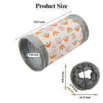 Foldable Carrot Print Pet Tunnel for Cats and Rabbits - GreenFur