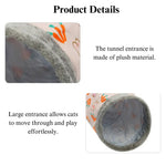 Foldable Carrot Print Pet Tunnel for Cats and Rabbits - GreenFur