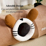 Foldable Cat Tunnel Playhouse Hide and Seek Rolling Tube - GreenFur