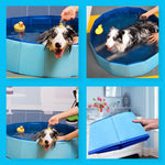 Foldable Pet Bath Pool Dog Swimming Pool Outdoor Water Play Pool with Drainage - GreenFur