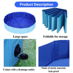 Foldable Pet Bath Pool Dog Swimming Pool Outdoor Water Play Pool with Drainage - GreenFur