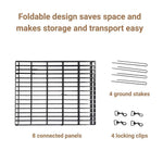 Foldable Pet Playpen 8 Panel Dog Fence 30in Tall for Small Dog and Poultry Use - GreenFur
