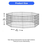 Foldable Pet Playpen 8 Panel Dog Fence for Small Pets Indoor and Outdoor Use - GreenFur