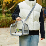 Foldable Plastic Bird Travel Carrier Bag with Perch and Tray - GreenFur