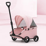 Foldable Portable 4 Wheels Pet Stroller with Sunshade - GreenFur
